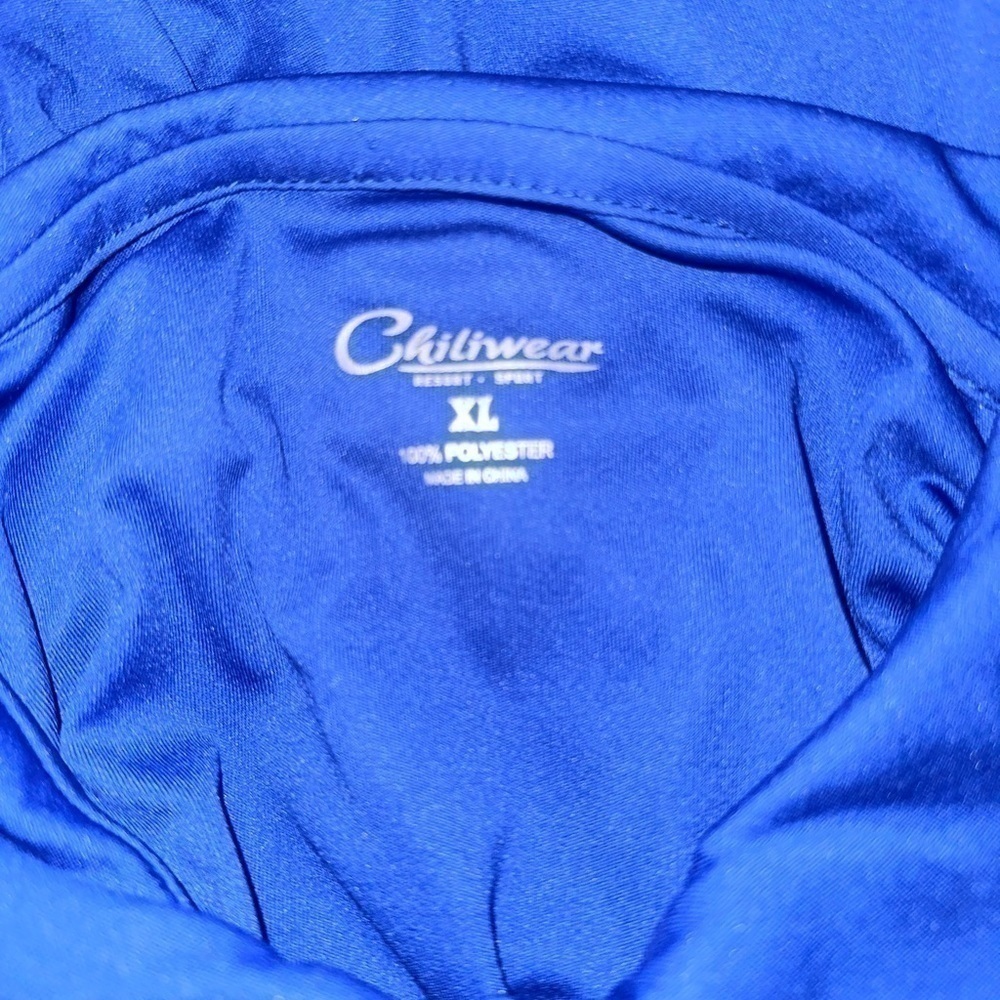 Men’s pre own as is Kansas size XL blue polo shirt - Picture 4 of 4